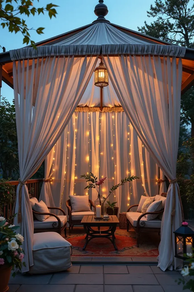 63 Cozy Gazebo Decor Ideas to Transform Your Outdoor Space into a Relaxing Retreat