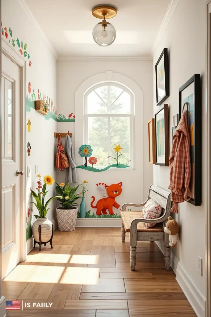 Hand-Painted Accents In The Entryway: 63 Creative Ideas For Personalized First Impressions