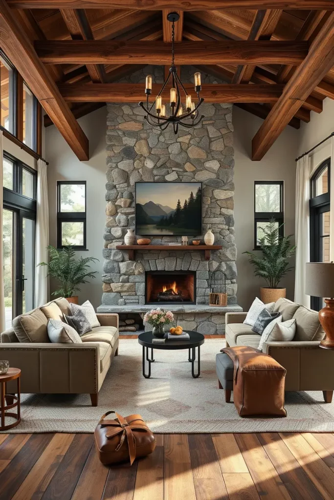 63 Modern Rustic Living Room Ideas for a Cozy Yet Contemporary Space