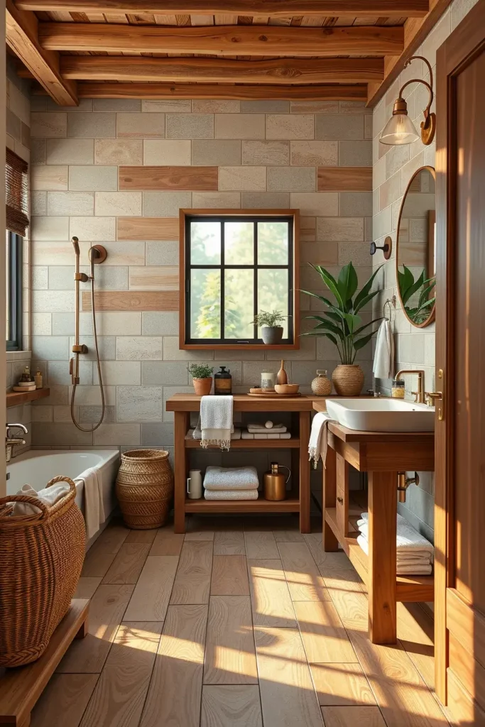 60 Wood Tile Bathroom Ideas for a Modern and Natural Look