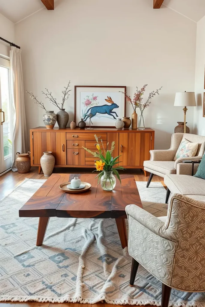 60 Modern Living Room Ideas with Vintage Accents for a Stylish Timeless Space
