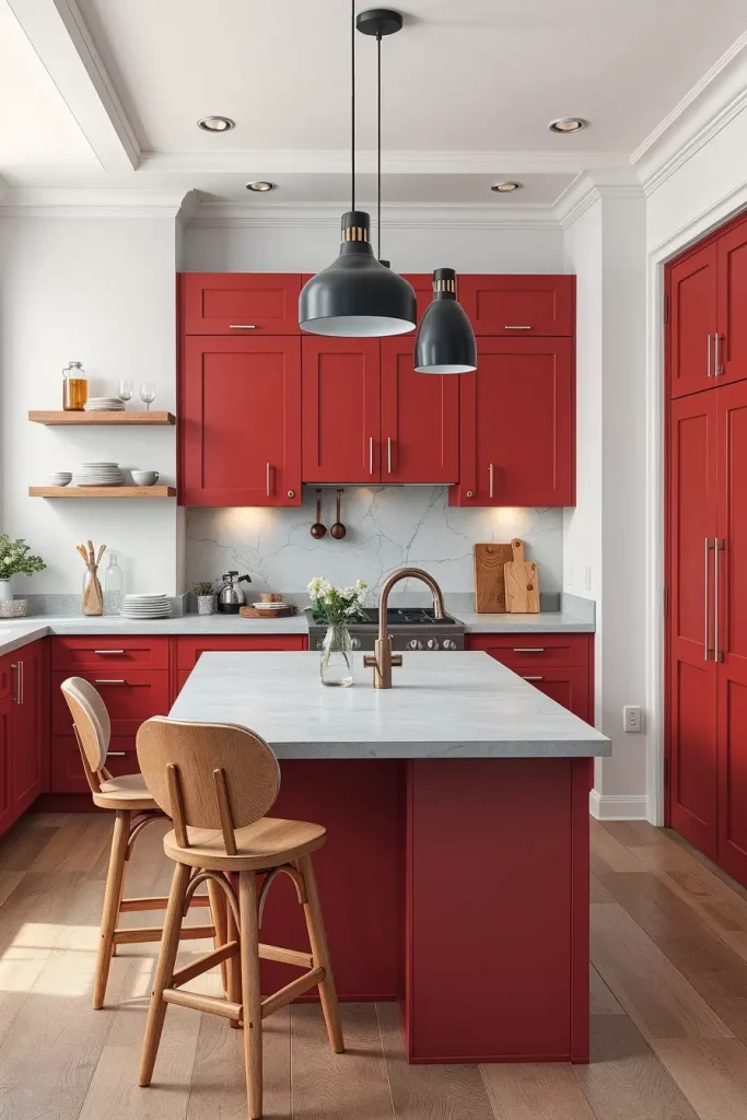 61 Stunning Red Kitchen Cabinets Ideas to Transform Your Space