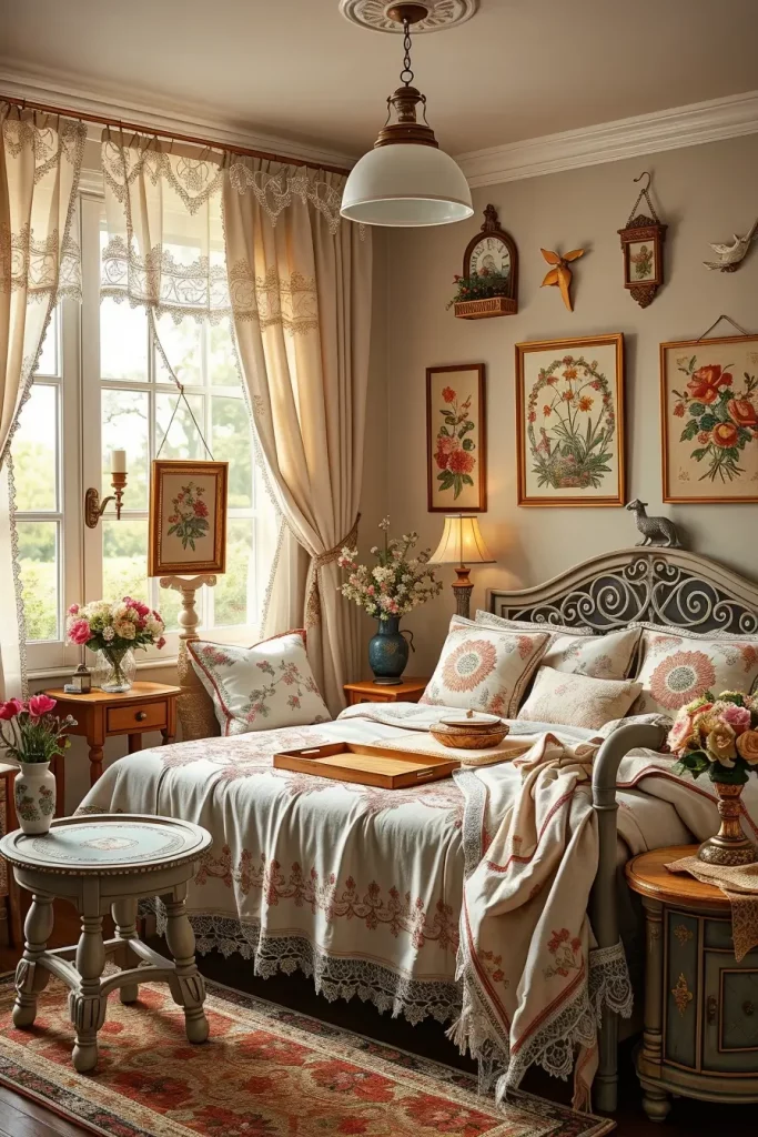 61 Grandmacore Bedroom Ideas to Create a Cozy Vintage-Inspired Retreat