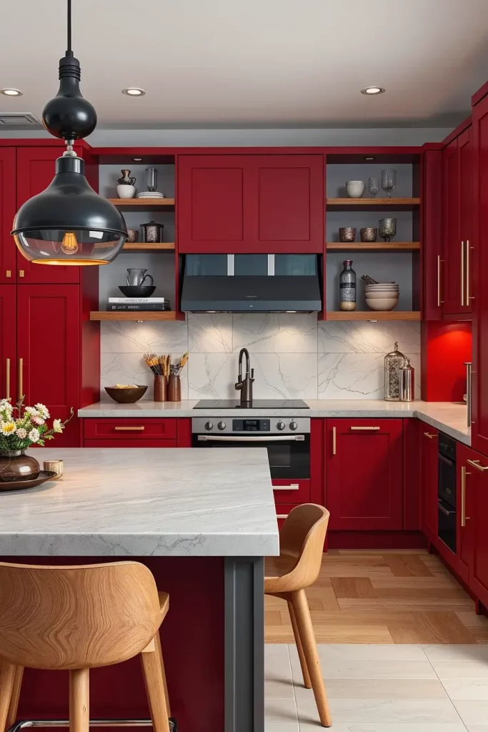 61 Stunning Red Kitchen Cabinets Ideas to Transform Your Space