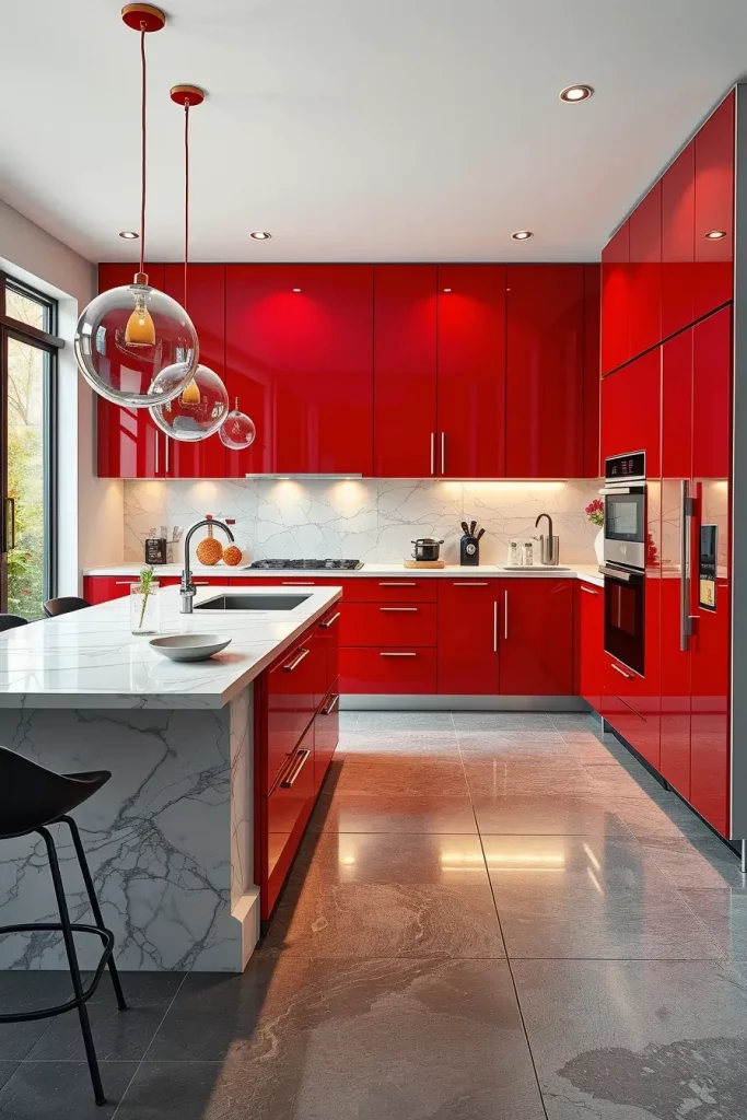 61 Stunning Red Kitchen Cabinets Ideas to Transform Your Space