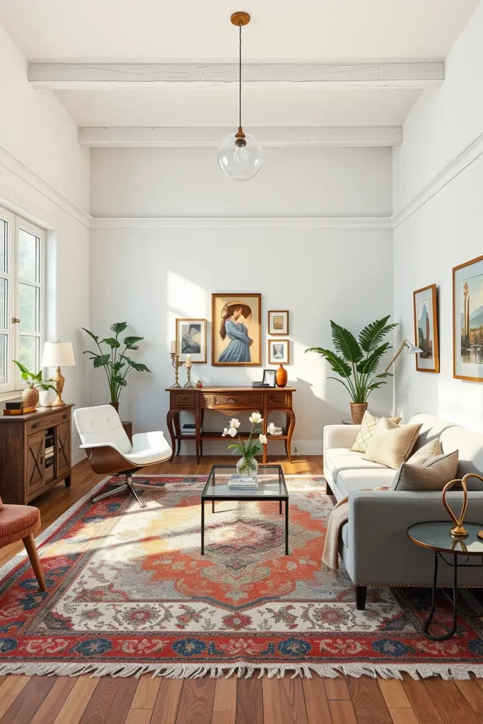 60 Modern Living Room Ideas with Vintage Accents for a Stylish Timeless Space