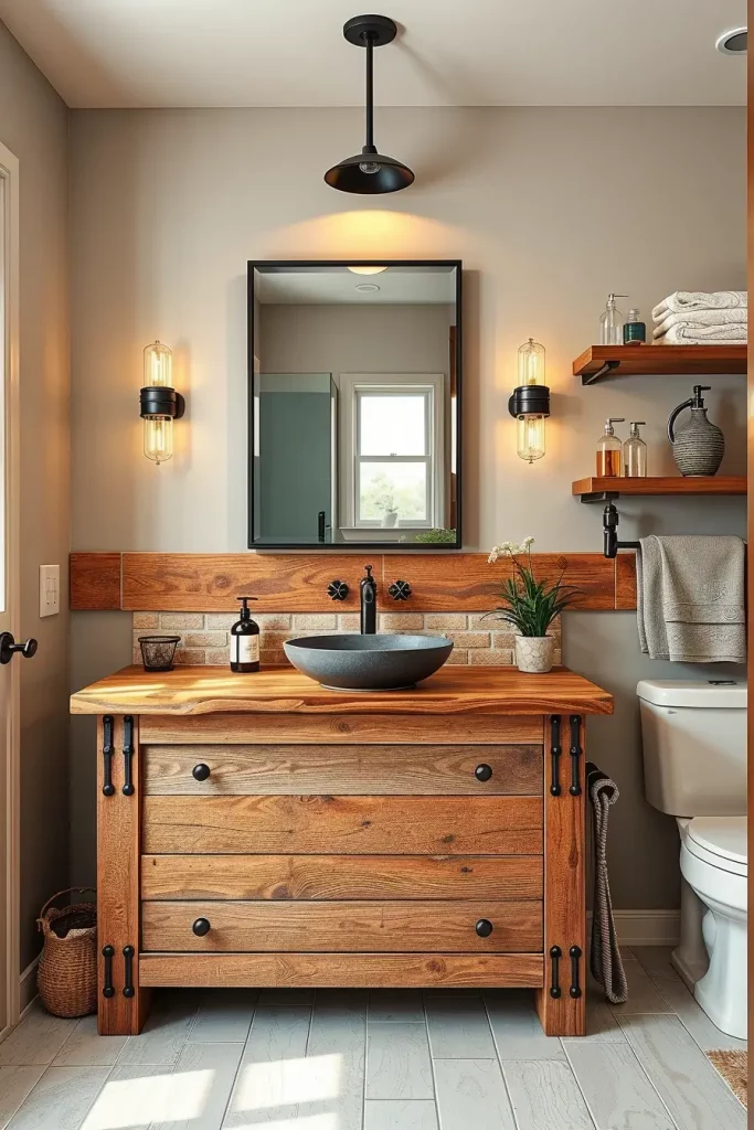 63 Modern Rustic Bathroom Ideas That Blend Comfort and Style