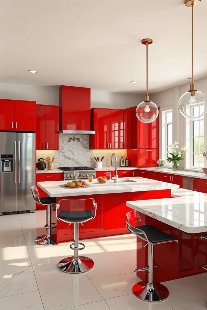 61 Stunning Red Kitchen Cabinets Ideas to Transform Your Space