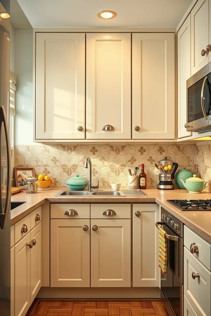65 Bright Retro Elements in a Modern Kitchen: Add Vintage Charm to a Sleek Space