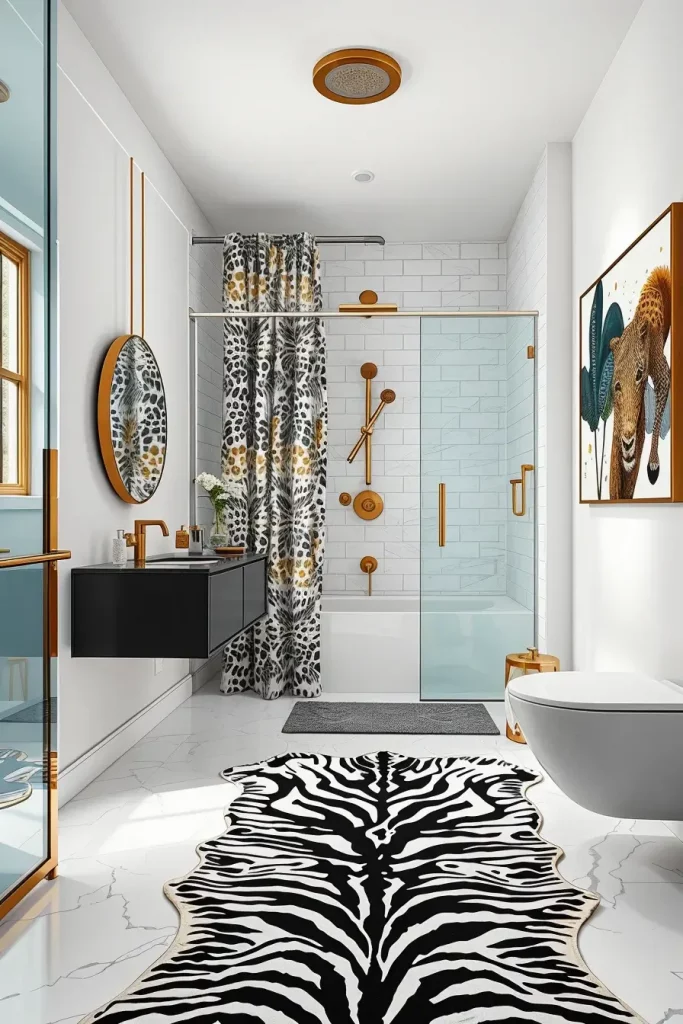 Animal Prints in the Bathroom: 59 Wildly Stylish Decor Ideas for a Bold Interior