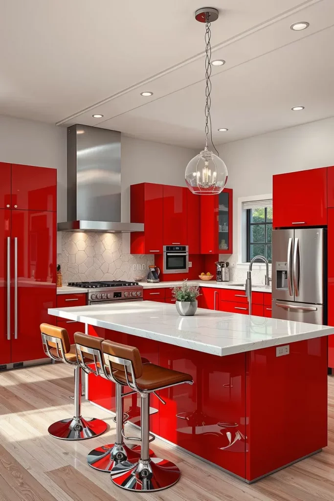 61 Stunning Red Kitchen Cabinets Ideas to Transform Your Space