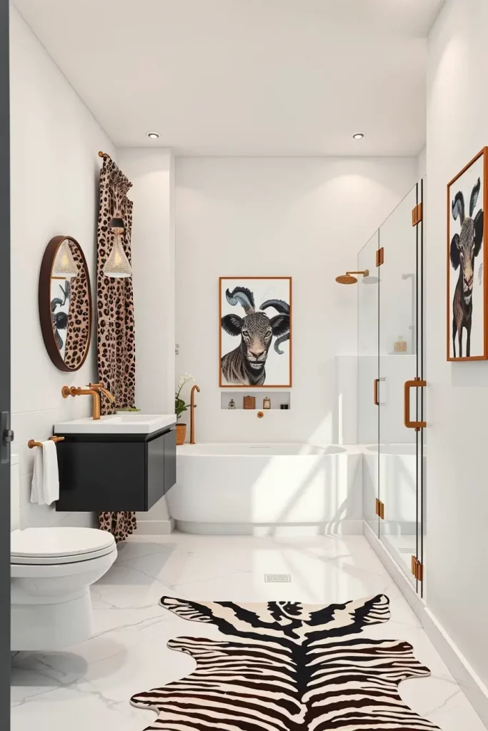 Animal Prints in the Bathroom: 59 Wildly Stylish Decor Ideas for a Bold Interior