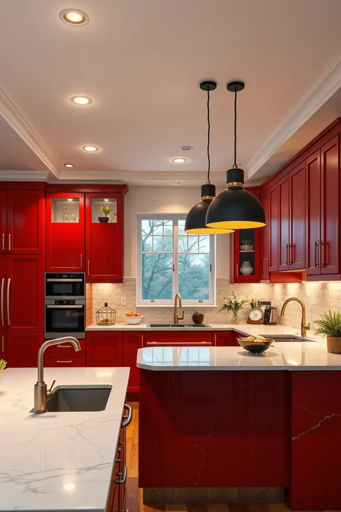61 Stunning Red Kitchen Cabinets Ideas to Transform Your Space