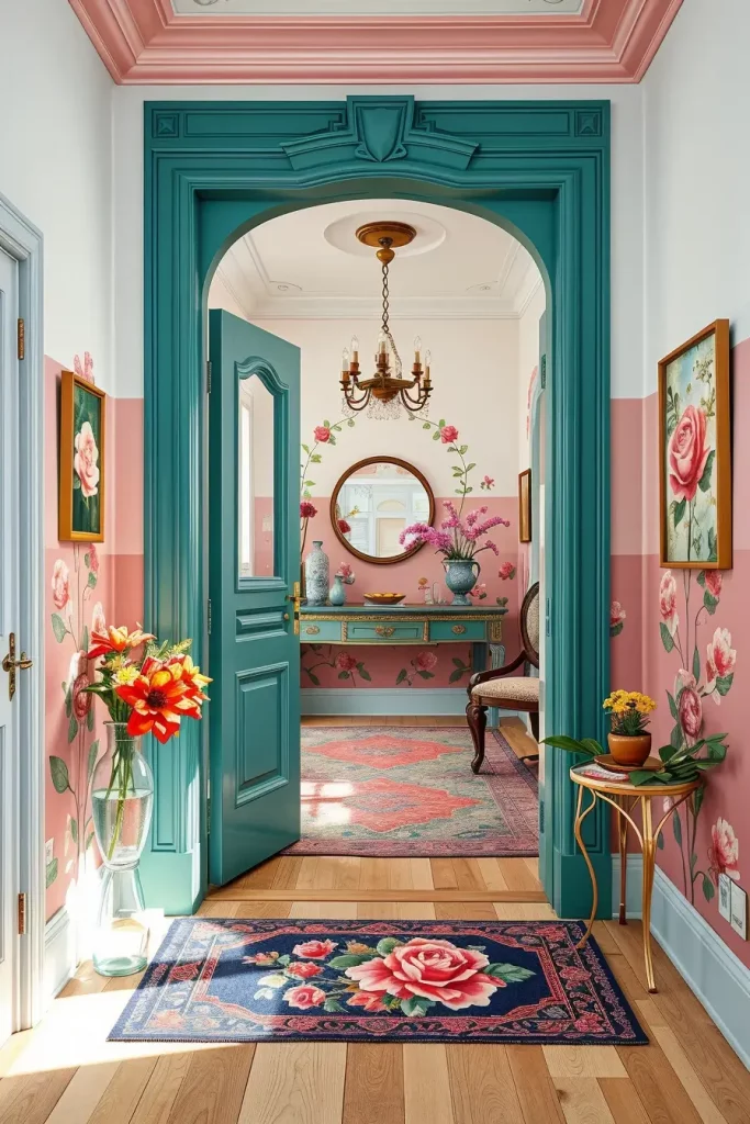 Hand-Painted Accents In The Entryway: 63 Creative Ideas For Personalized First Impressions