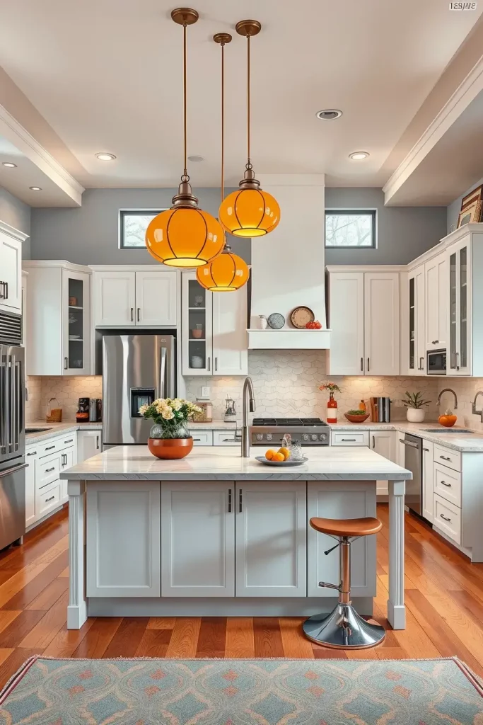 65 Bright Retro Elements in a Modern Kitchen: Add Vintage Charm to a Sleek Space