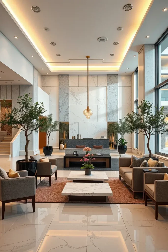 68 Minimalist Lobby Concepts to Elevate Modern Interior Design