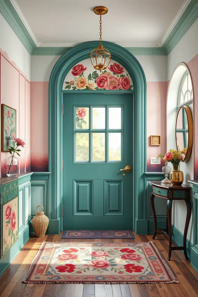 Hand-Painted Accents In The Entryway: 63 Creative Ideas For Personalized First Impressions
