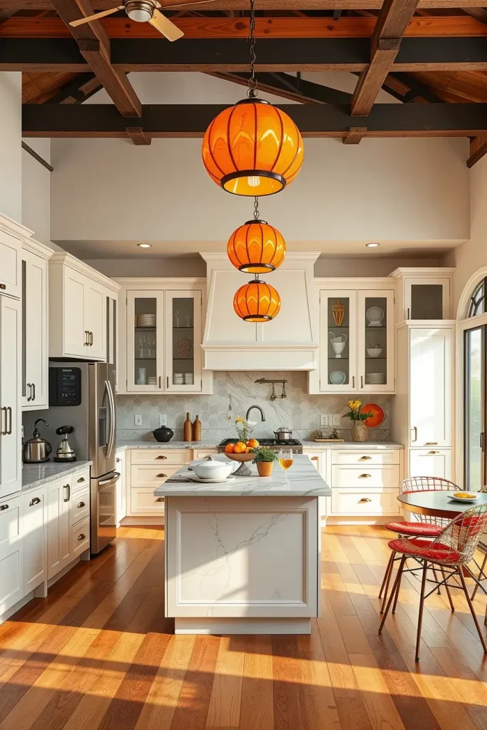 65 Bright Retro Elements in a Modern Kitchen: Add Vintage Charm to a Sleek Space