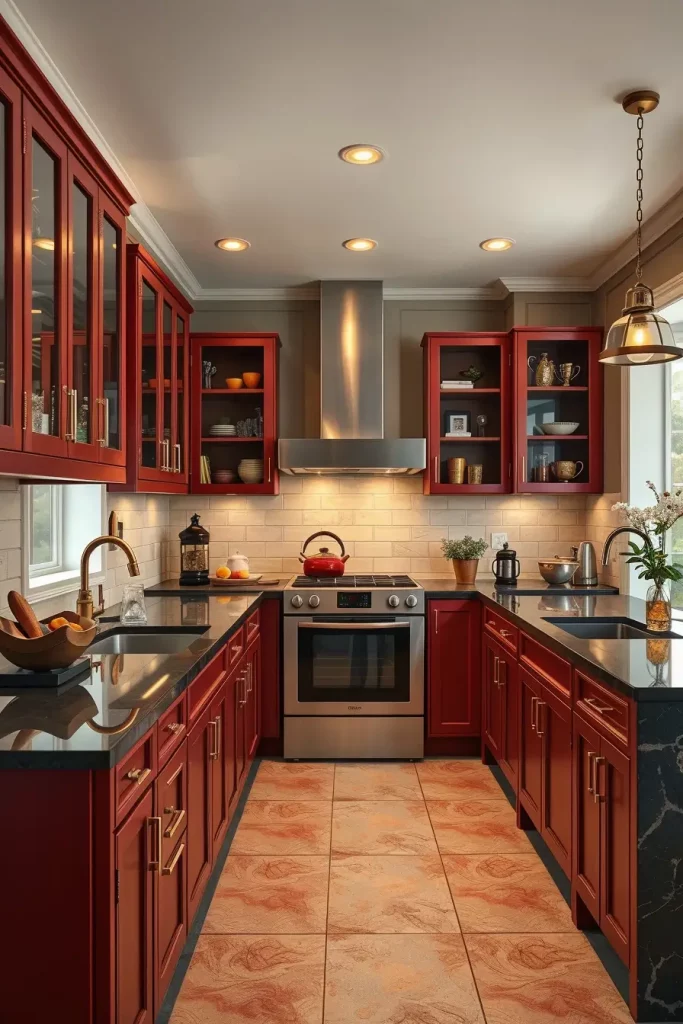 61 Stunning Red Kitchen Cabinets Ideas to Transform Your Space