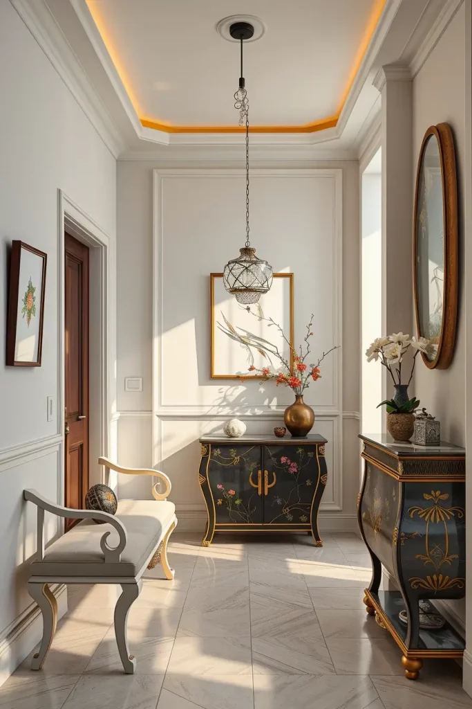 Hand-Painted Accents In The Entryway: 63 Creative Ideas For Personalized First Impressions