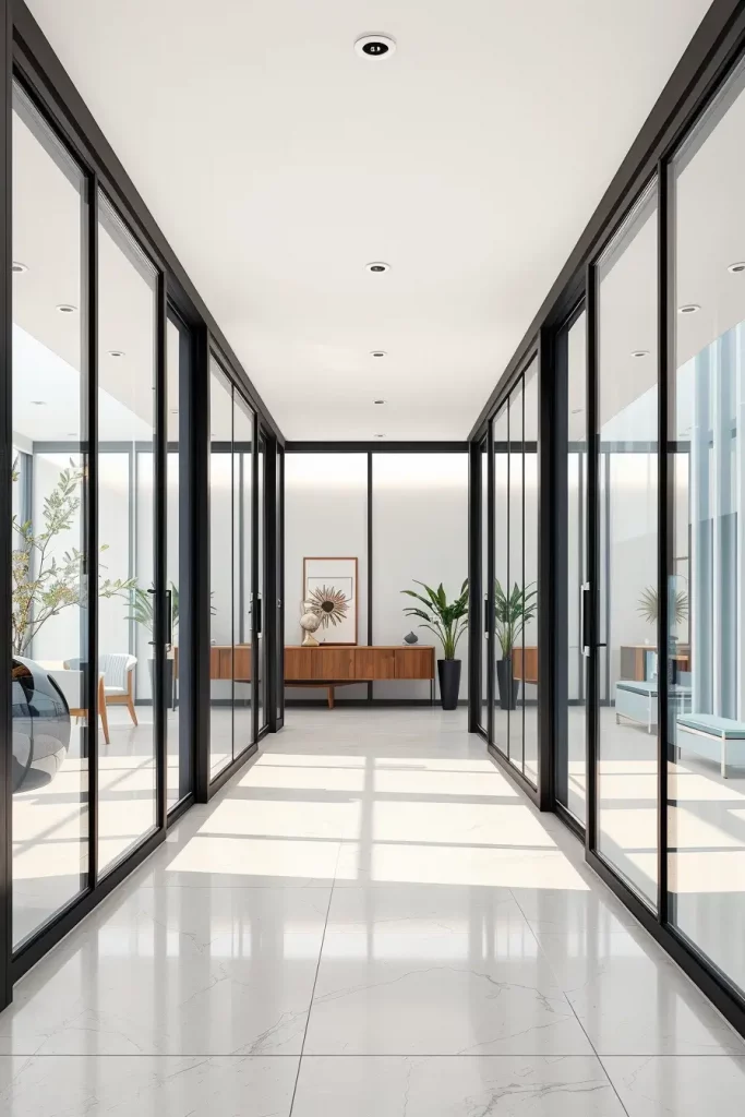 59 Modern Hallway Designs That Transform Transitional Spaces into Stylish Statements