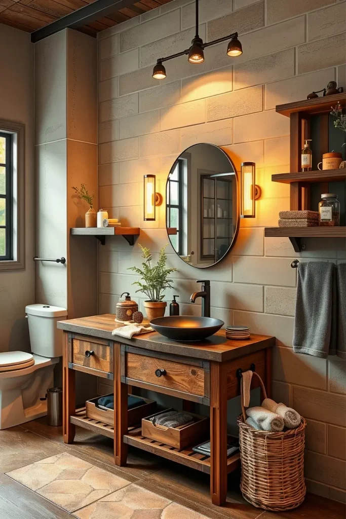 63 Modern Rustic Bathroom Ideas That Blend Comfort and Style