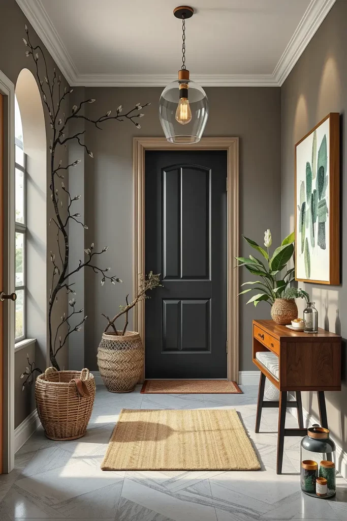 Hand-Painted Accents In The Entryway: 63 Creative Ideas For Personalized First Impressions