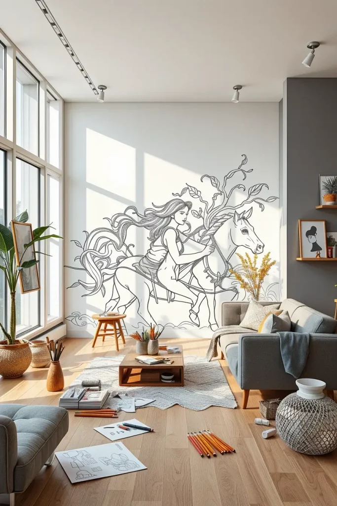 61 DIY Themed Murals on an Accent Wall: Creative Ideas to Personalize Your Space