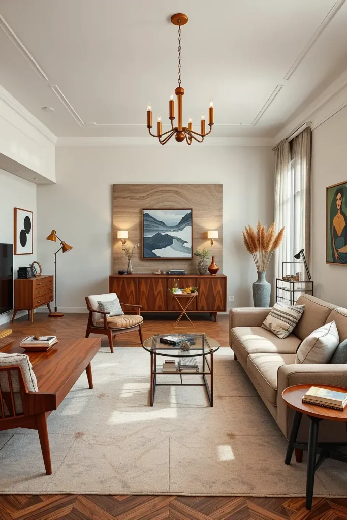 60 Modern Living Room Ideas with Vintage Accents for a Stylish Timeless Space