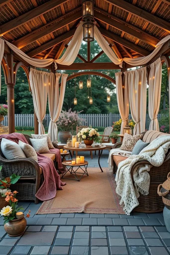 63 Cozy Gazebo Decor Ideas to Transform Your Outdoor Space into a Relaxing Retreat