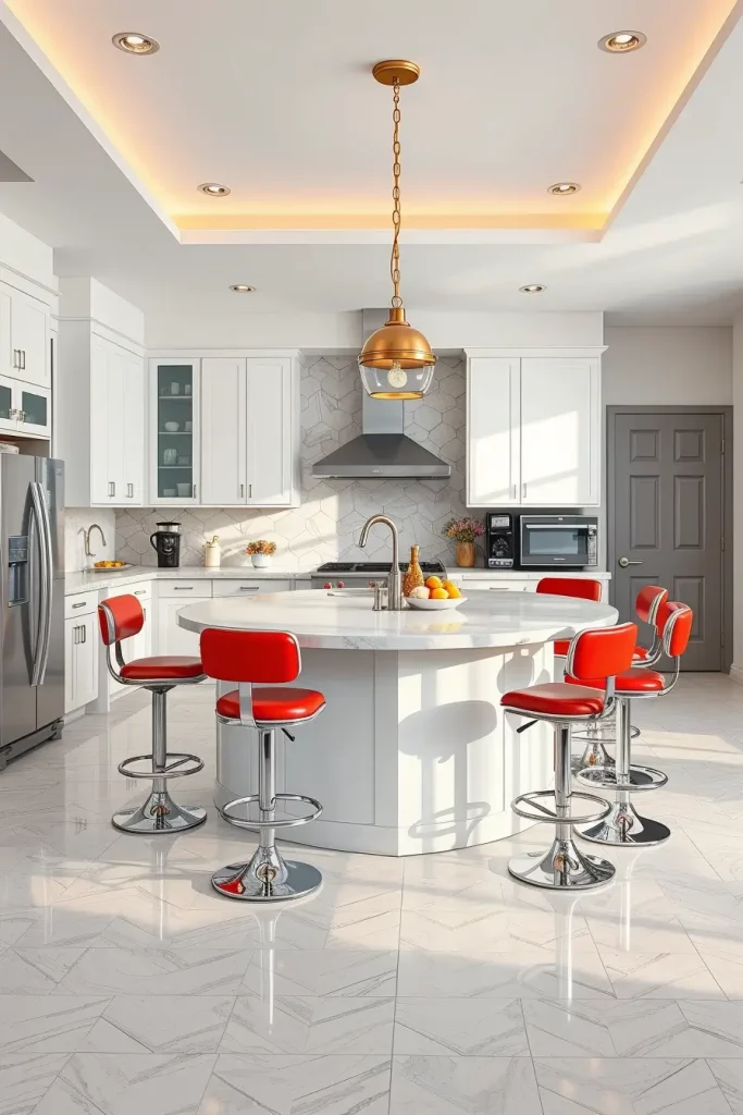 65 Bright Retro Elements in a Modern Kitchen: Add Vintage Charm to a Sleek Space
