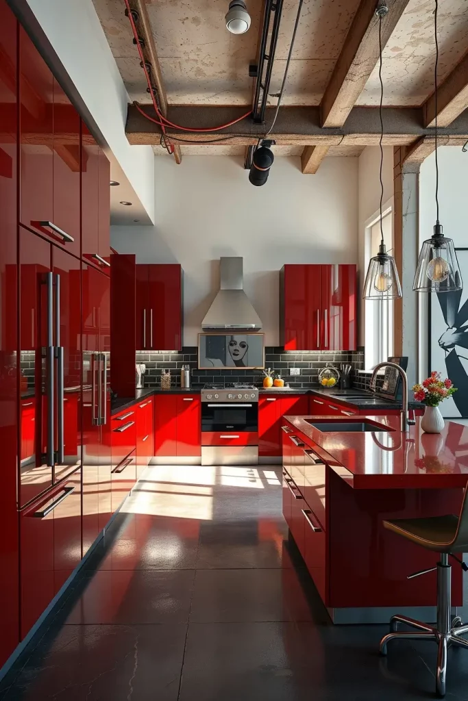 61 Stunning Red Kitchen Cabinets Ideas to Transform Your Space