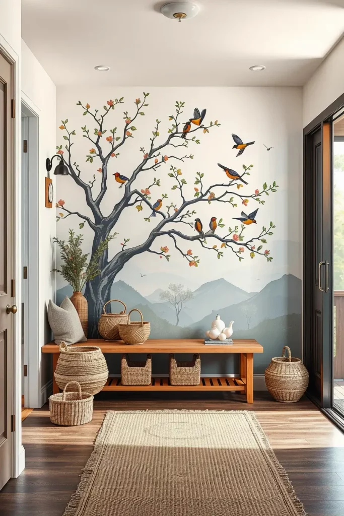 Hand-Painted Accents In The Entryway: 63 Creative Ideas For Personalized First Impressions
