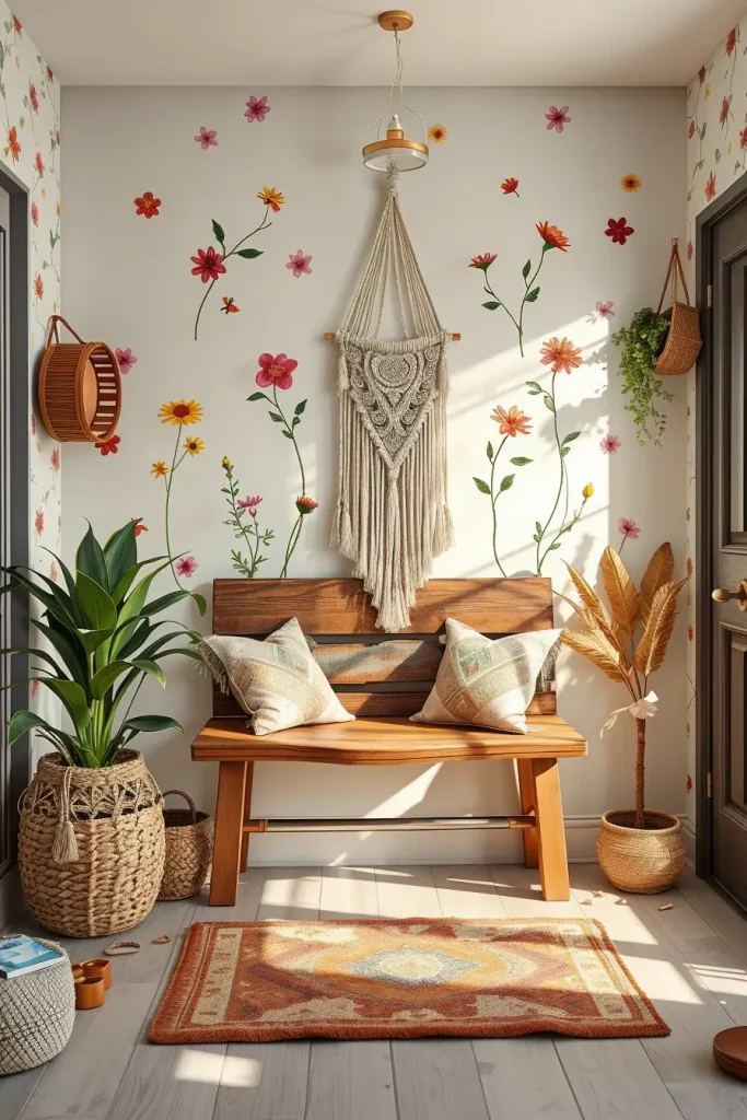 Hand-Painted Accents In The Entryway: 63 Creative Ideas For Personalized First Impressions