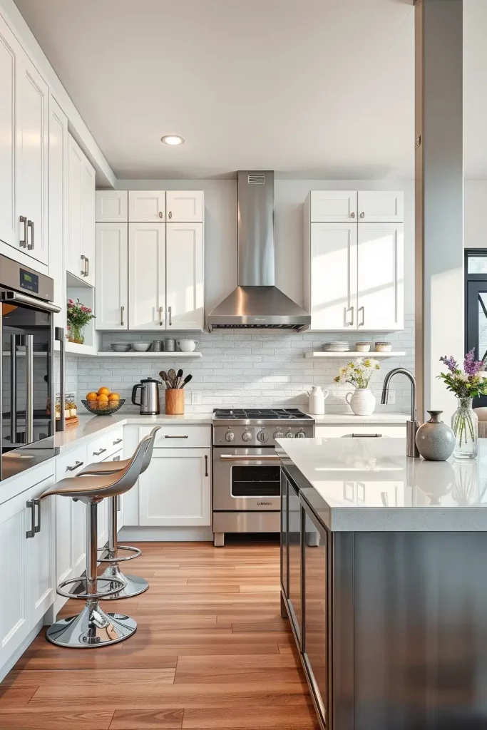 65 Bright Retro Elements in a Modern Kitchen: Add Vintage Charm to a Sleek Space