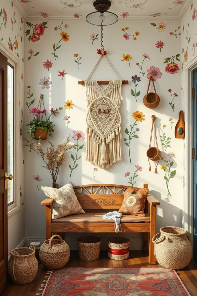 Hand-Painted Accents In The Entryway: 63 Creative Ideas For Personalized First Impressions