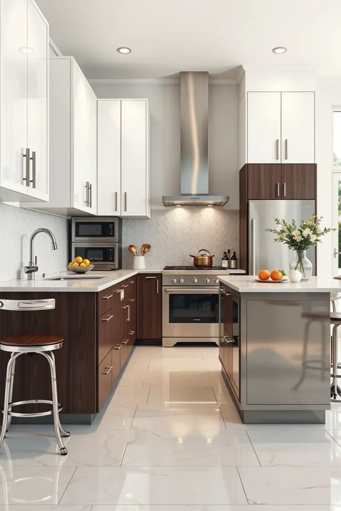 65 Bright Retro Elements in a Modern Kitchen: Add Vintage Charm to a Sleek Space