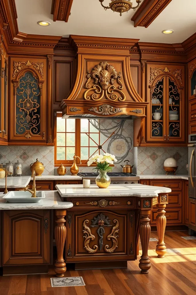 61 Carved Wood Kitchen Cabinets Ideas to Add Character and Elegance