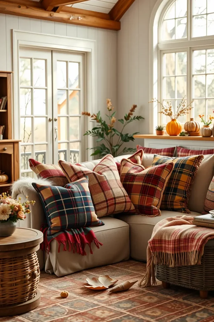 Textural Symphony: 67 Textures Fall Living Room Ideas to Embrace the Season