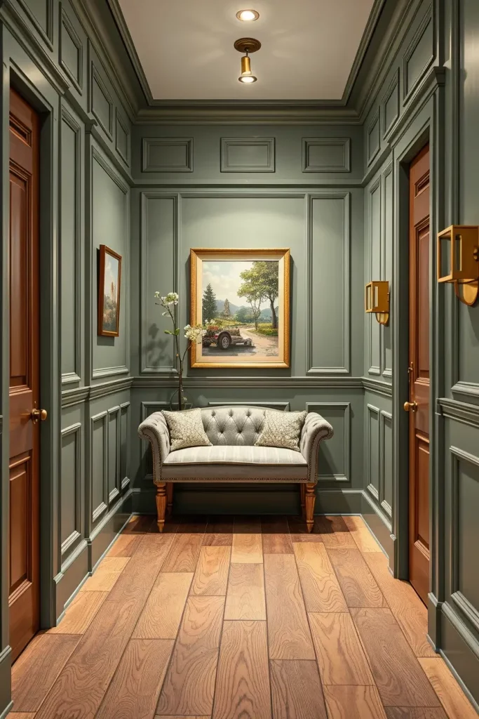 Timber Tales: 72 Artistic Panel Designs That Transform Hallways into Gallery Spaces