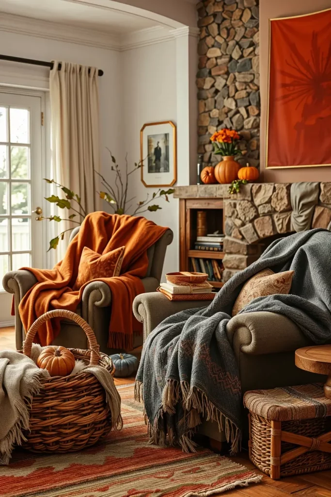 Textural Symphony: 67 Textures Fall Living Room Ideas to Embrace the Season