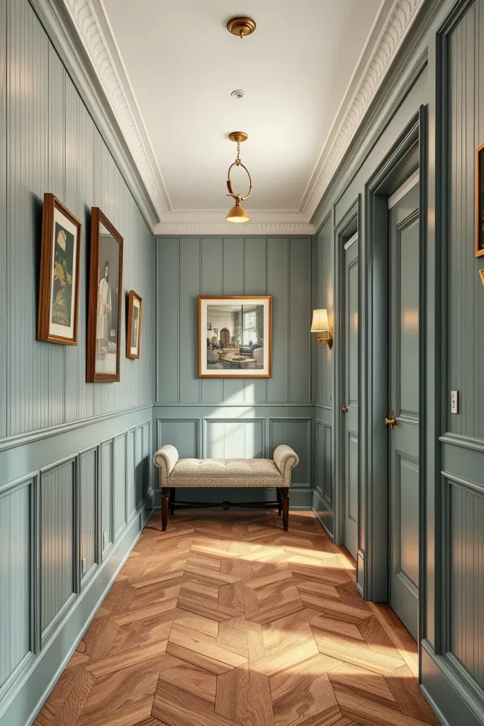 Timber Tales: 72 Artistic Panel Designs That Transform Hallways into Gallery Spaces