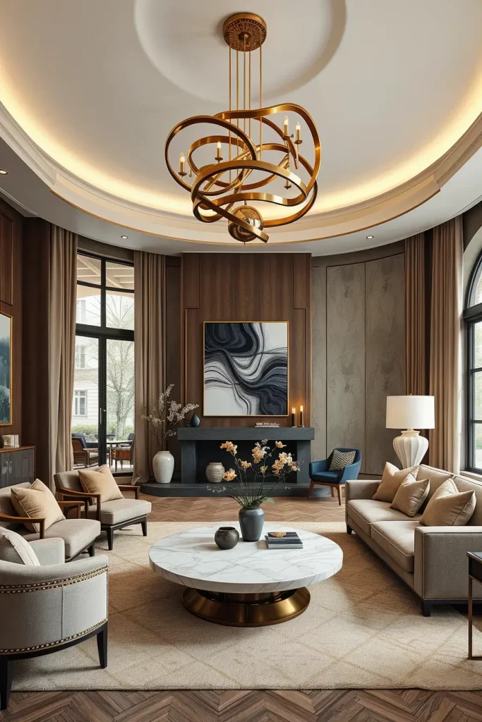 Sculpted Serenity: 68 Soft Curves in the Living Room That Whisper Modern Elegance