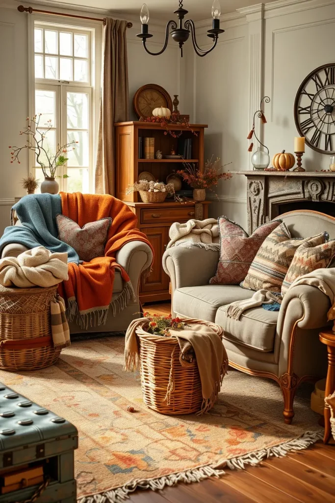 Textural Symphony: 67 Textures Fall Living Room Ideas to Embrace the Season