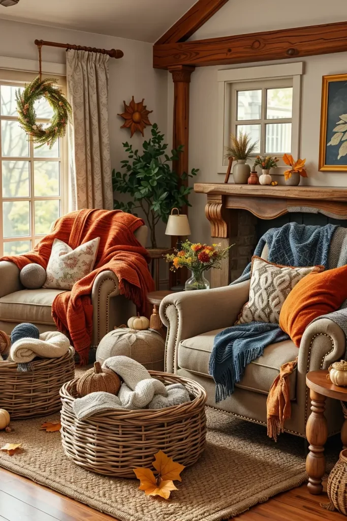 Textural Symphony: 67 Textures Fall Living Room Ideas to Embrace the Season