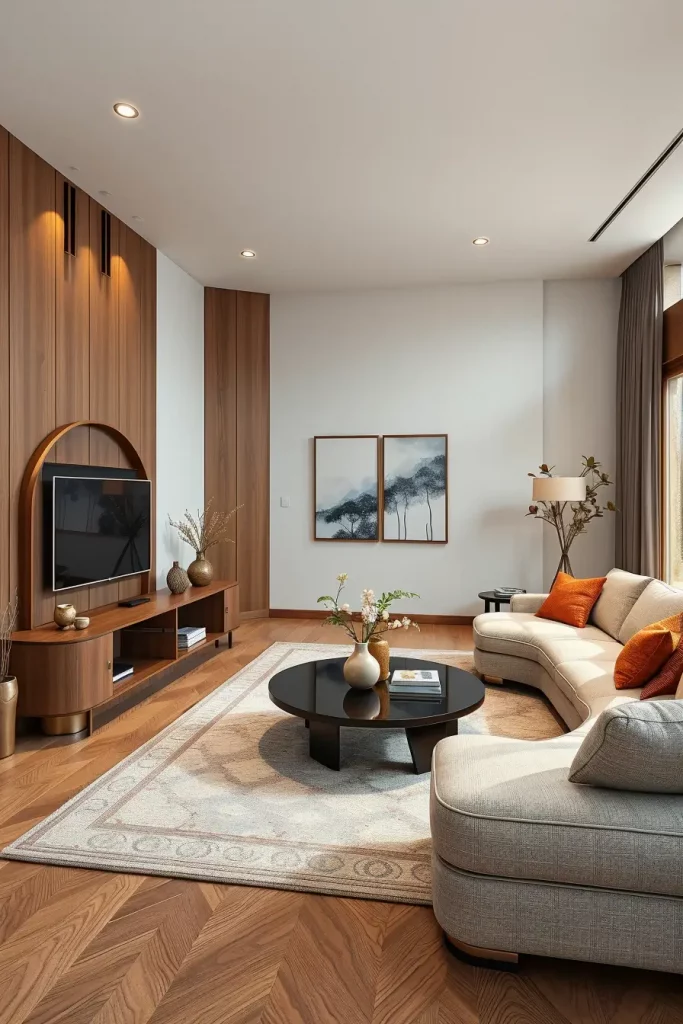 66 Corner-Free Furniture Ideas for Bedrooms and Living Rooms