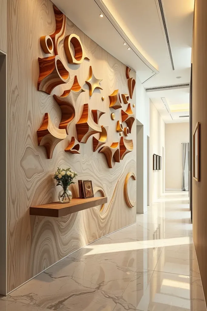 Timber Tales: 72 Artistic Panel Designs That Transform Hallways into Gallery Spaces