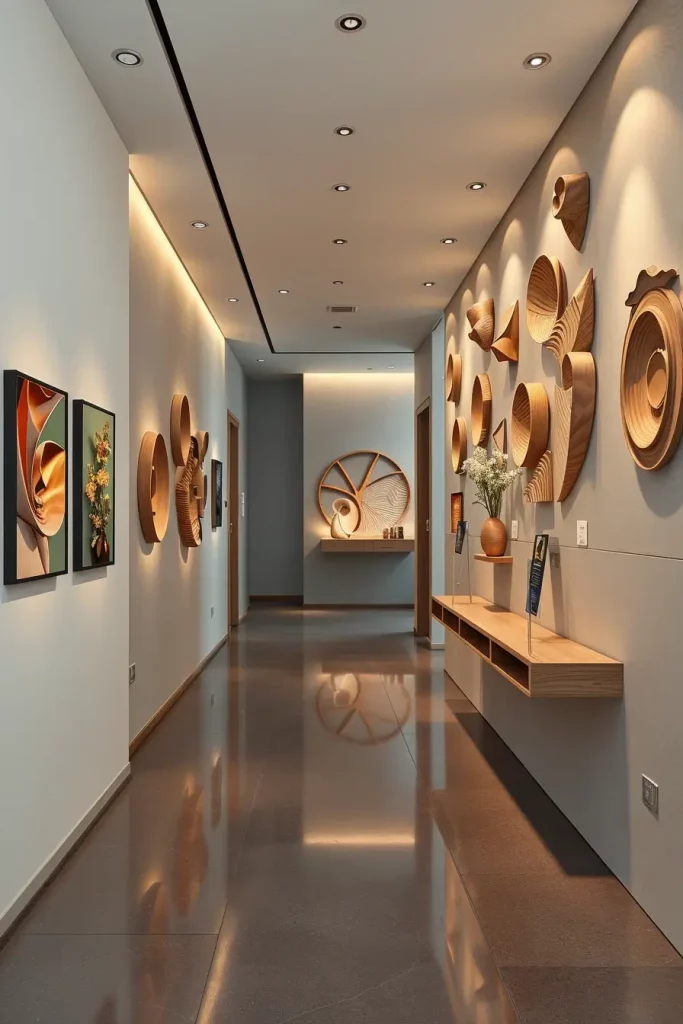 Timber Tales: 72 Artistic Panel Designs That Transform Hallways into Gallery Spaces