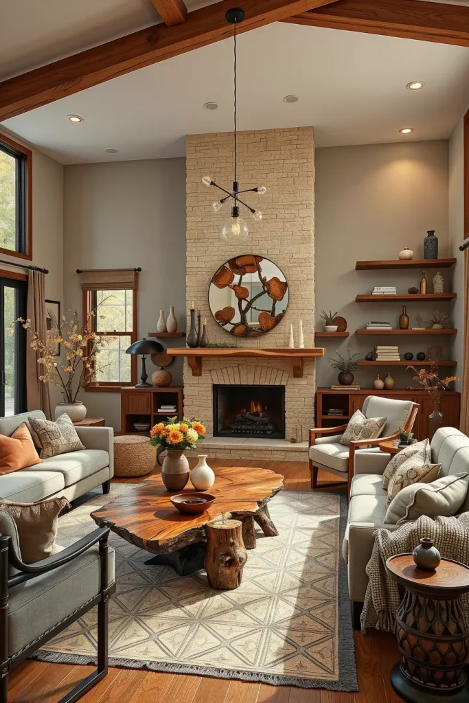 Textural Symphony: 67 Textures Fall Living Room Ideas to Embrace the Season