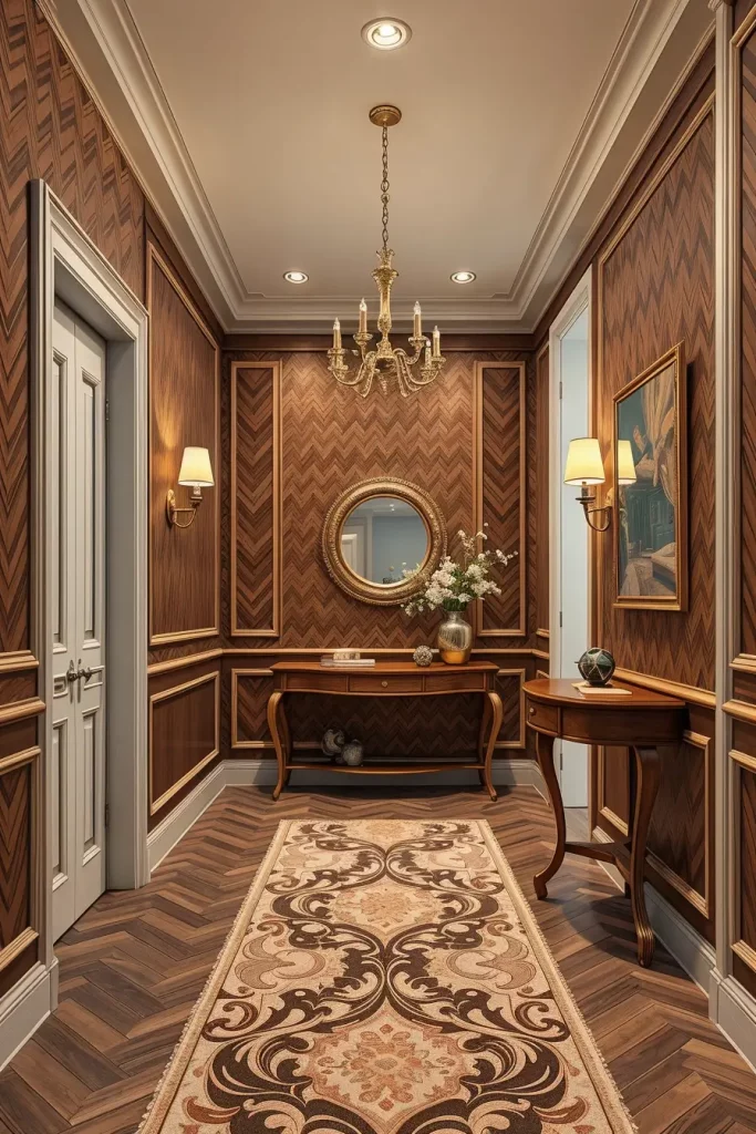 Timber Tales: 72 Artistic Panel Designs That Transform Hallways into Gallery Spaces